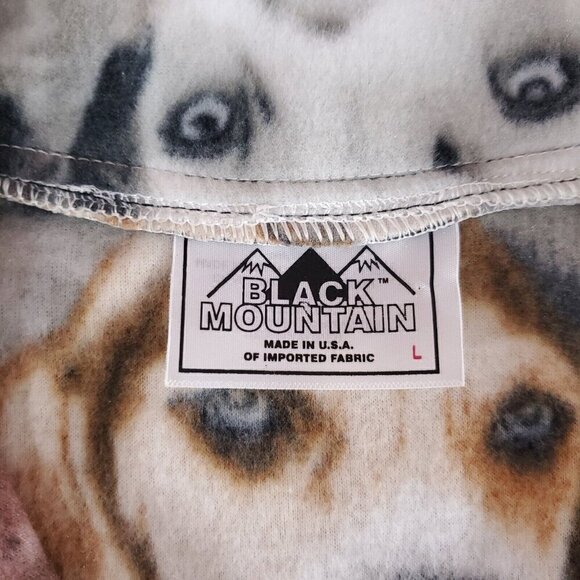 NWT Vtg Black Mountain Large Puppies Dogs Print Full Zip Fleece Jacket USA Made - Picture 7 of 11